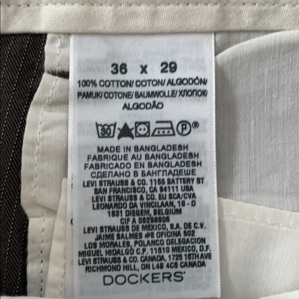 Dockers | Grey Pinstripe Dress Pants - 36x… - Picture 4 of 4